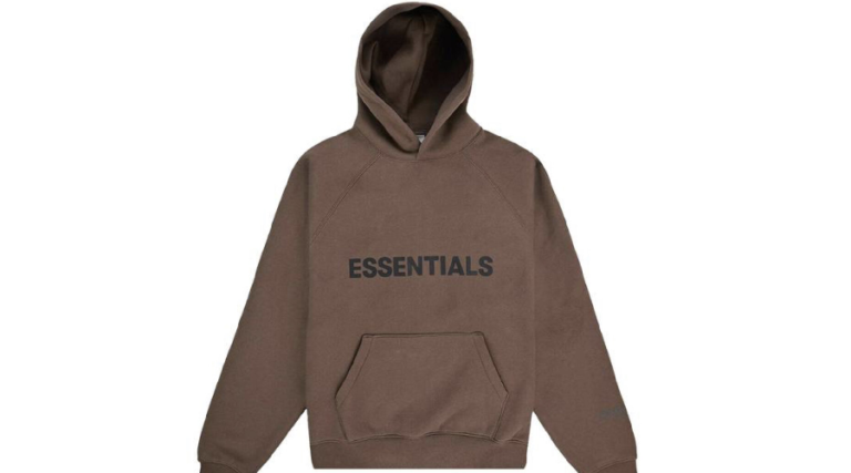 brown essentils hoodie